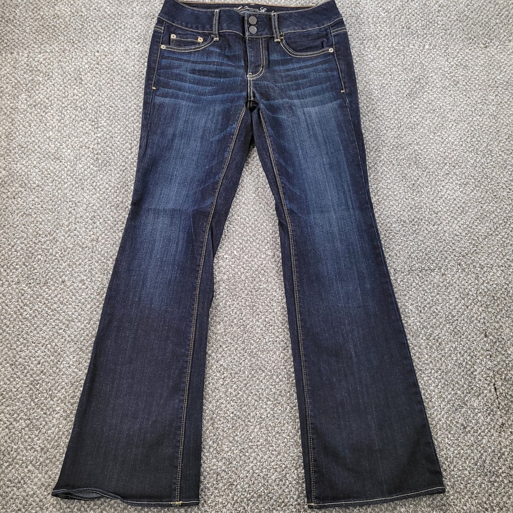 American Eagle Artist Flare Jeans Womens 8 Dark Wash Stretch Denim Bootcut